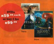 Titanic Or Brave DVDs-Each