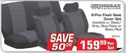 Stingray 6-Pce Flash Seat Cover Set-Per Set