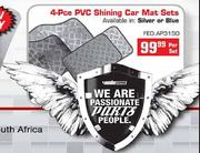 4-Pce PVC Shining Car Mat Sets-Per Set