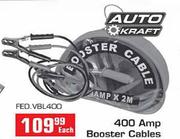 Auto Kraft 400 Amp Booster Cables-Each