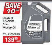 Castrol 25W50 5Ltr Motor Oil-Each