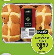 Foodco Hot Cross Buns-6's