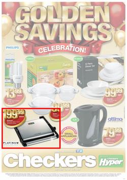 Checkers KwaZulu-Natal : Golden Savings Celebration (14 Jul - 21 Jul 2013), page 1