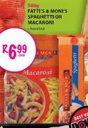 Fatti's & Moni's Spaghetti or Macaroni Assorted-500g each