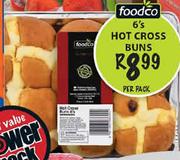 Foodco Hot Cross Buns-6's per pack