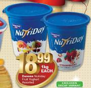Danone Nutriday Fruit Yoghurt-1kg Each