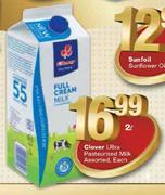 Clover Ultra Pasterurised Milk-2Ltr