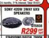 Sony 420W 3Way 6x9 Speakers-Per Set
