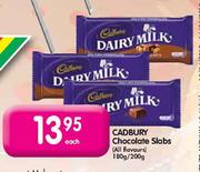 Cadbury Chocolate Slabs-180g/200g each