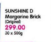 Sunshine D Margarine Brick-30x500g