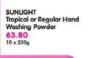 Sunshine Tropical Or Regular Hand Washing Powder-10x250g