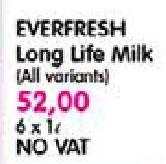 Everfresh Long Life Milk - 6x1ltr