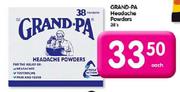 Grand-Pa Headache Powders - 38's Each