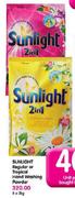 Sunlight Regular or Tropical Hand Washing Powder-8 x 2kg