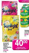Sunlight Regular or Tropical Hand Washing Powder-2kg Each