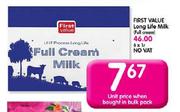 First Value Long Life Milk(Full Cream)-1Ltr