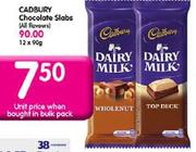 Cadbury Chocolate Slabs(All Flavours)-90gm