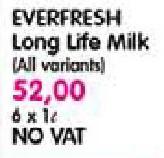 Everfresh Long Life Milk- 6x1ltr