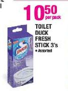 Toilet Duck Fresh Stick Assorted -3's Per Pack