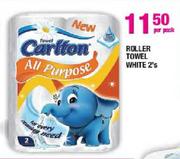 Roller Towel White - 2's Per Pack