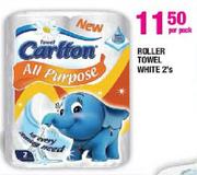 Carlton Roller Towel White-2'sPer Pack