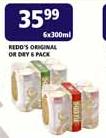 Redd's Original or Dry-6 x 300ml-Per Pack