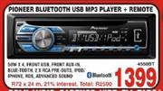 Pioneer Bluetooth USB MP3 Player + Remote (4550BT)