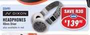 Dixon Headphones 40mm Driver (DSHP01)