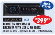 Dixon Deckless MP3/AM/FM Receiver With USB & SD Slots (MP228)