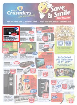 Cash Crusaders : Save & Smile, Sale Now On (20 Aug - 8 Sep 2013), page 1