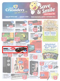 Cash Crusaders : Save & Smile, Sale Now On (20 Aug - 8 Sep 2013), page 1
