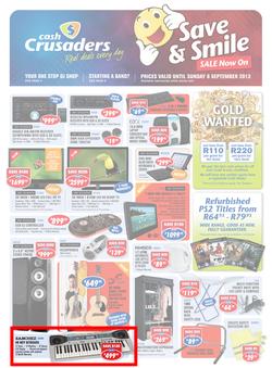 Cash Crusaders : Save & Smile, Sale Now On (20 Aug - 8 Sep 2013), page 1