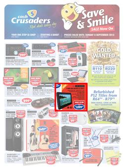 Cash Crusaders : Save & Smile, Sale Now On (20 Aug - 8 Sep 2013), page 1