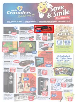 Cash Crusaders : Save & Smile, Sale Now On (20 Aug - 8 Sep 2013), page 1