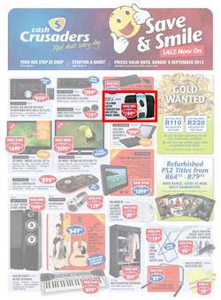 Cash Crusaders : Save & Smile, Sale Now On (20 Aug - 8 Sep 2013), page 1