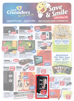 Cash Crusaders : Save & Smile, Sale Now On (20 Aug - 8 Sep 2013), page 1