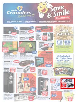 Cash Crusaders : Save & Smile, Sale Now On (20 Aug - 8 Sep 2013), page 1