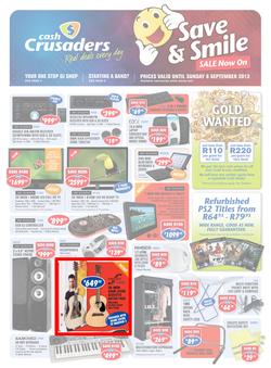 Cash Crusaders : Save & Smile, Sale Now On (20 Aug - 8 Sep 2013), page 1