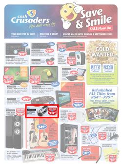 Cash Crusaders : Save & Smile, Sale Now On (20 Aug - 8 Sep 2013), page 1