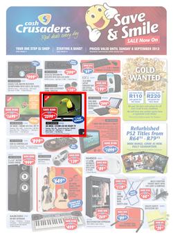 Cash Crusaders : Save & Smile, Sale Now On (20 Aug - 8 Sep 2013), page 1