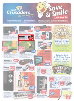 Cash Crusaders : Save & Smile, Sale Now On (20 Aug - 8 Sep 2013), page 1