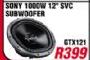 Sony 1000W 12" SVC Subwoofer (GTX121)