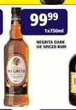 Negrita Dark Or Spiced Rum-750ml