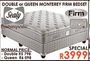 Sealy Double Or Queen Monterey Firm Bedset