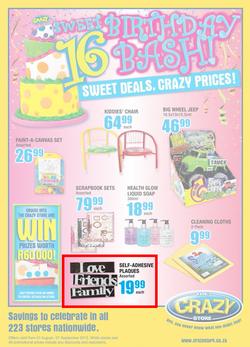 The Crazy Store : Sweet 16 Birthday Bash (1 Aug - 1 Sep 2013), page 1