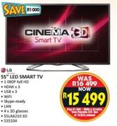 LG 55" LED Smart TV(55LA6210 3D)