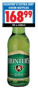 Hunter's Extra Dry Cider Bottles-24x330ml