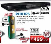 Philips DVD Player Bundle + MP3 Player-2GB