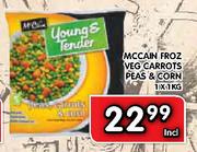 McCain Froz Veg Carrots Peas & Corn-1 x 1Kg