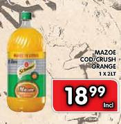 Mazoe Cod / Crush Orange-1 x 2LT